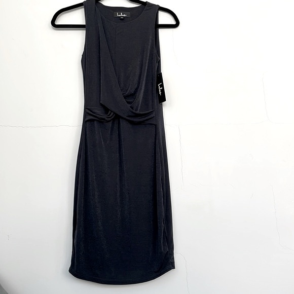 NWT Lulu’s More Than a Dream Charcoal Gray Sleeveless Bodycon Dress, Size Small - Picture 5 of 12